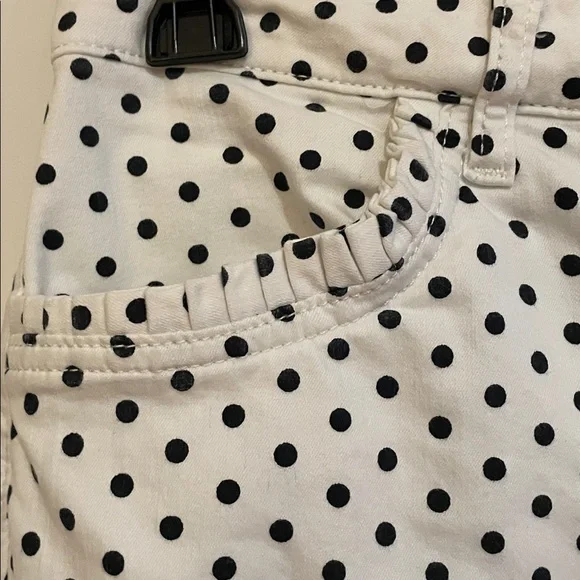 Joseph Ribkoff White and Black Polka Dot Jeans - Picture 2 of 7